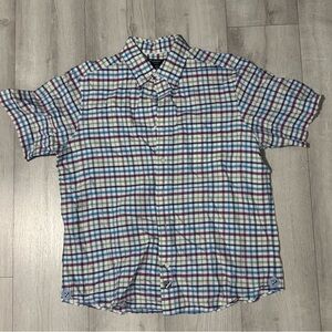 Daniel Cremieux Blue Red White Plaid Shirt